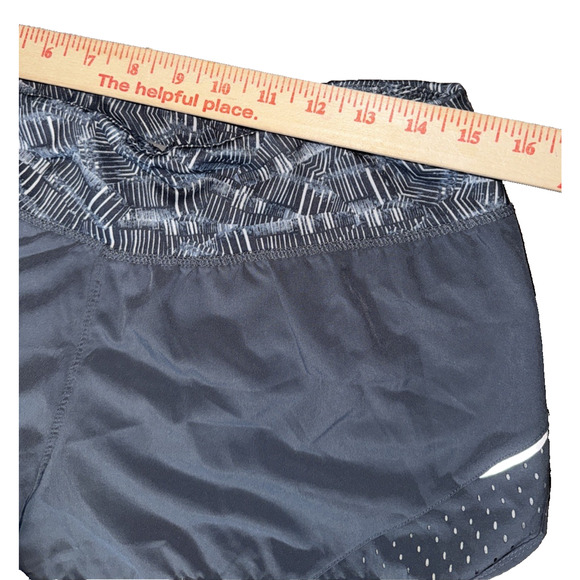 Champion Womens Sz L Lined Running Shorts Black Athletic‎ Gym Workout Reflective - Picture 6 of 8